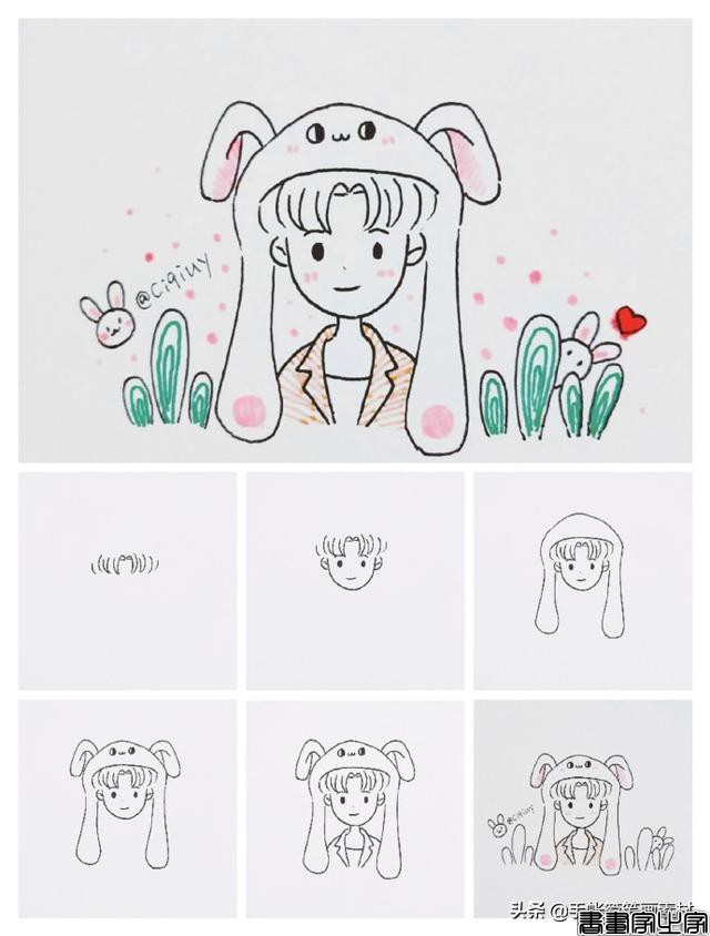 小清新人物简笔画教程~学起来吧-4.jpg