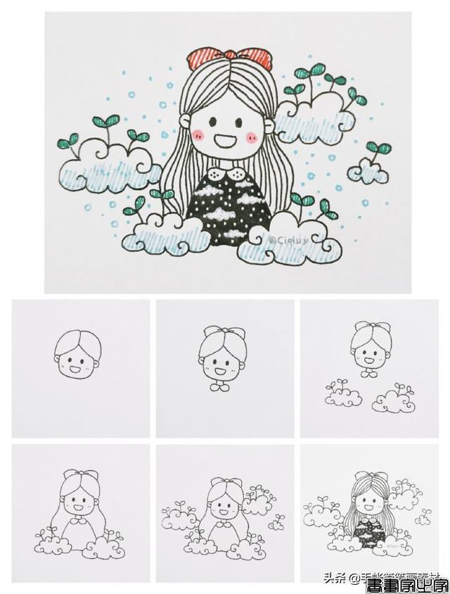小清新人物简笔画教程~学起来吧-7.jpg