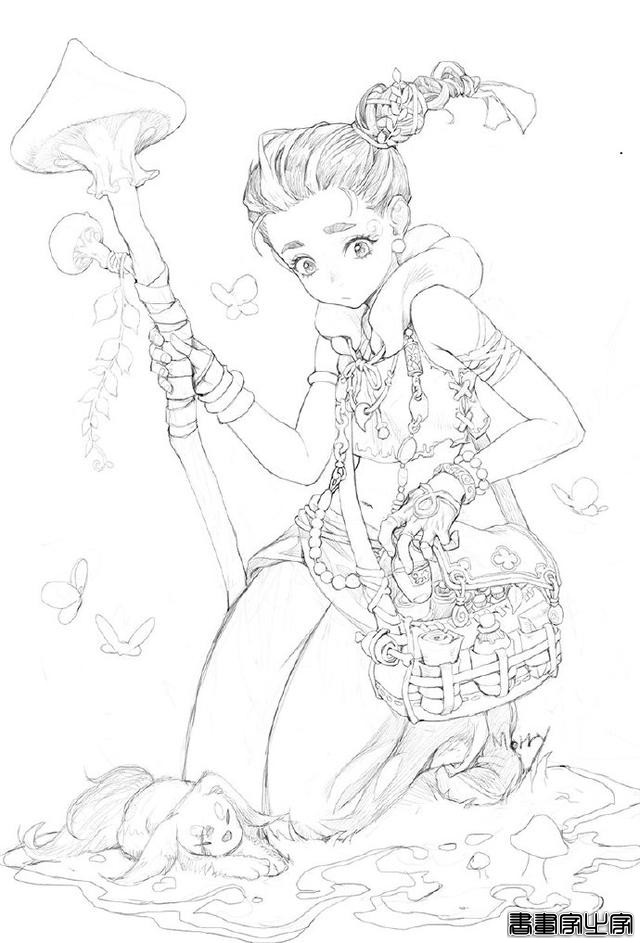 一组插画线稿，拿去参考吧-6.jpg