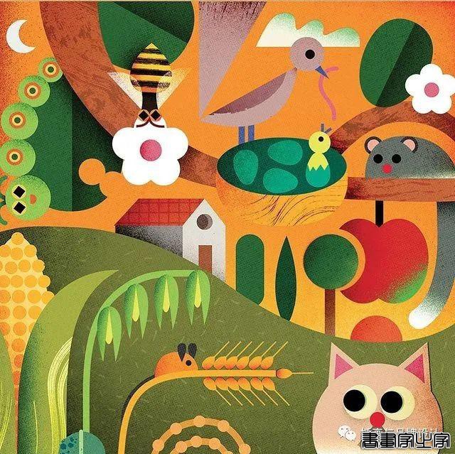 插画丨带你领略丝丝入扣的视觉之旅，多彩的形状简单有趣的造型-6.jpg