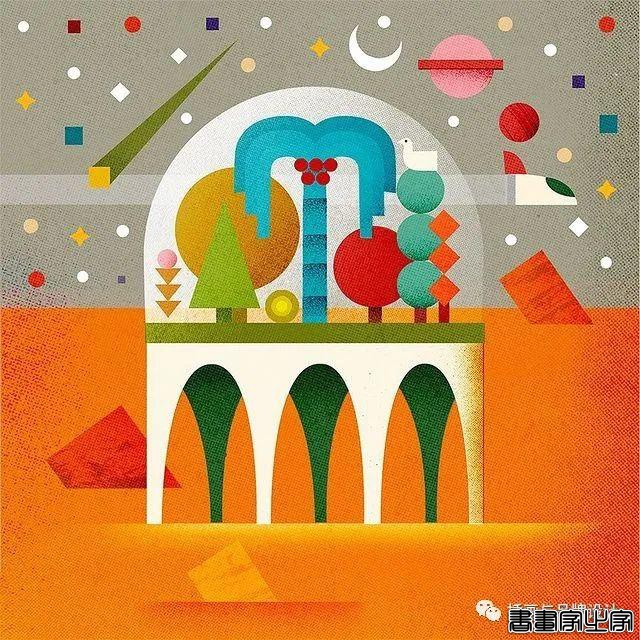 插画丨带你领略丝丝入扣的视觉之旅，多彩的形状简单有趣的造型-29.jpg