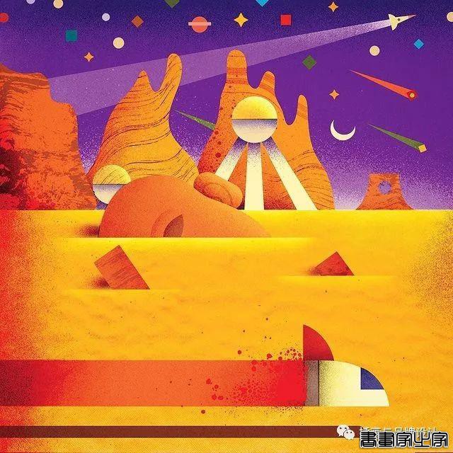 插画丨带你领略丝丝入扣的视觉之旅，多彩的形状简单有趣的造型-32.jpg