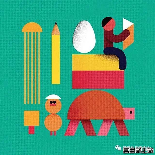 插画丨带你领略丝丝入扣的视觉之旅，多彩的形状简单有趣的造型-43.jpg