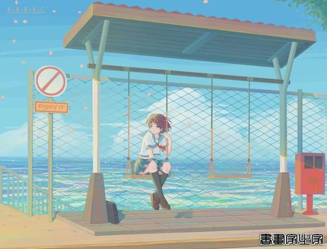 @唏嘘的星辰/温柔有想法，向阳朝海的少女插画｜王国作者推荐-9.jpg