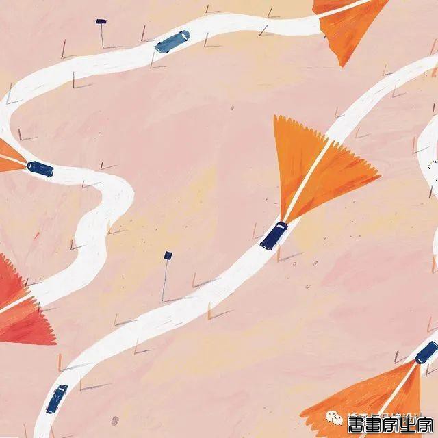 插画丨超有趣的肌理插画，优美轻盈的线条干净又不失精彩-5.jpg