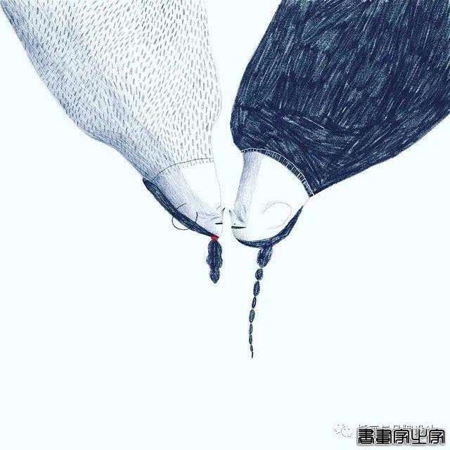 插画丨超有趣的肌理插画，优美轻盈的线条干净又不失精彩-36.jpg