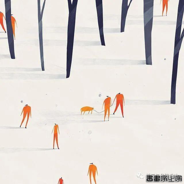 插画丨超有趣的肌理插画，优美轻盈的线条干净又不失精彩-75.jpg