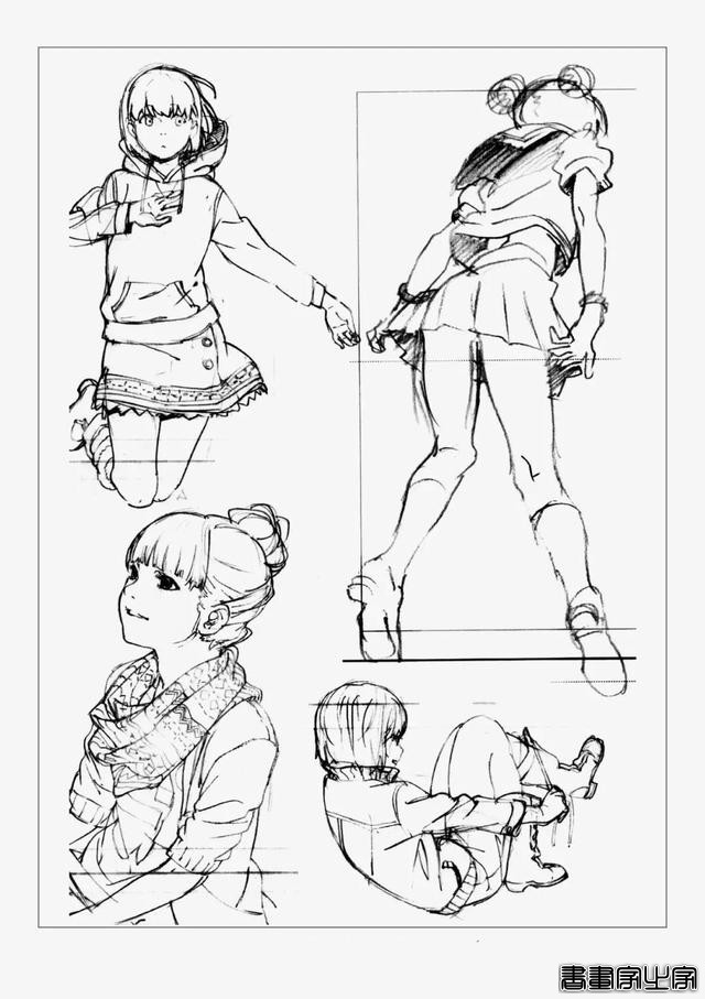 12000套各种人体动作姿势插画线稿，插画师常用人体设计模板-10.jpg