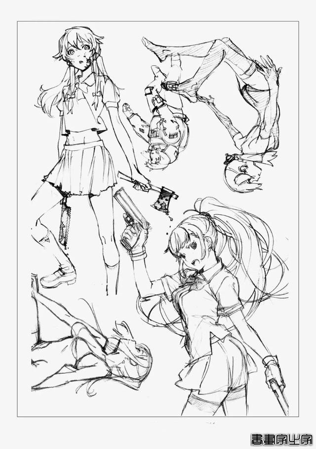 12000套各种人体动作姿势插画线稿，插画师常用人体设计模板-12.jpg