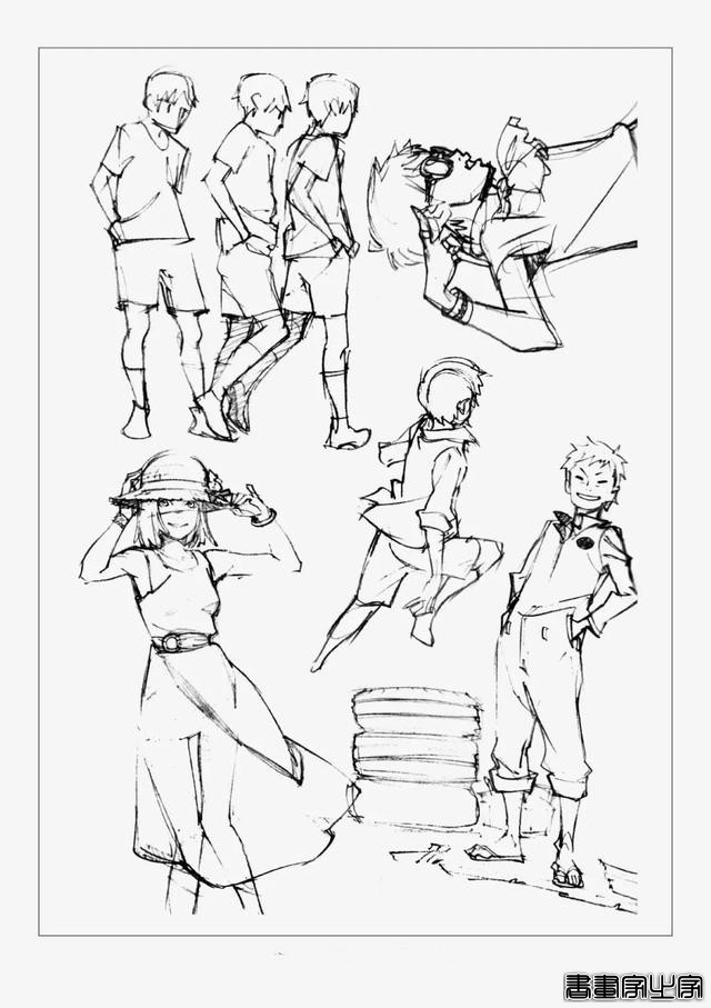12000套各种人体动作姿势插画线稿，插画师常用人体设计模板-13.jpg