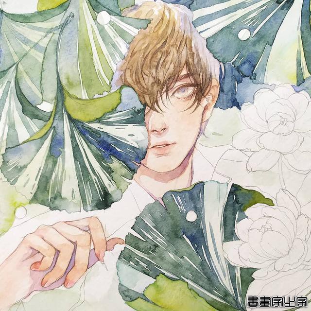 唯美清新的水彩插画 帅气小哥哥们的生活日常 心动了怎么办？-16.jpg