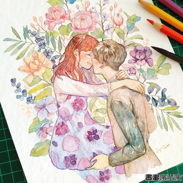 唯美清新的水彩插画 帅气小哥哥们的生活日常 心动了怎么办？-23.jpg