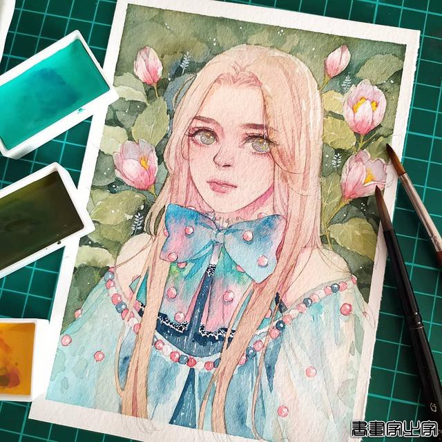 唯美清新的水彩插画 帅气小哥哥们的生活日常 心动了怎么办？-28.jpg