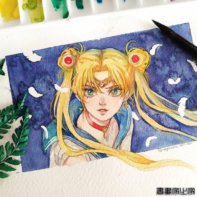 唯美清新的水彩插画 帅气小哥哥们的生活日常 心动了怎么办？-43.jpg