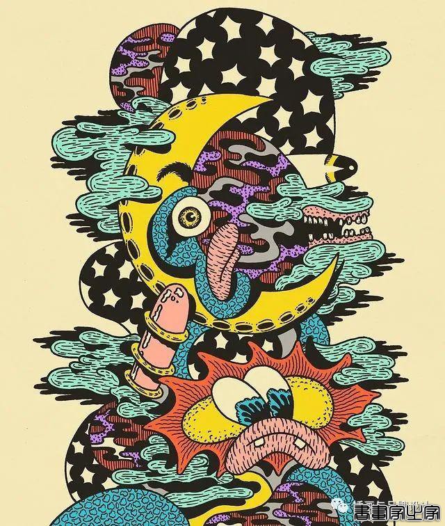 插画丨超带感的装饰插画，大胆夸张的想象，丰富多变的色彩，恍如进了异灵世界-12.jpg
