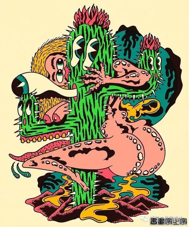 插画丨超带感的装饰插画，大胆夸张的想象，丰富多变的色彩，恍如进了异灵世界-17.jpg