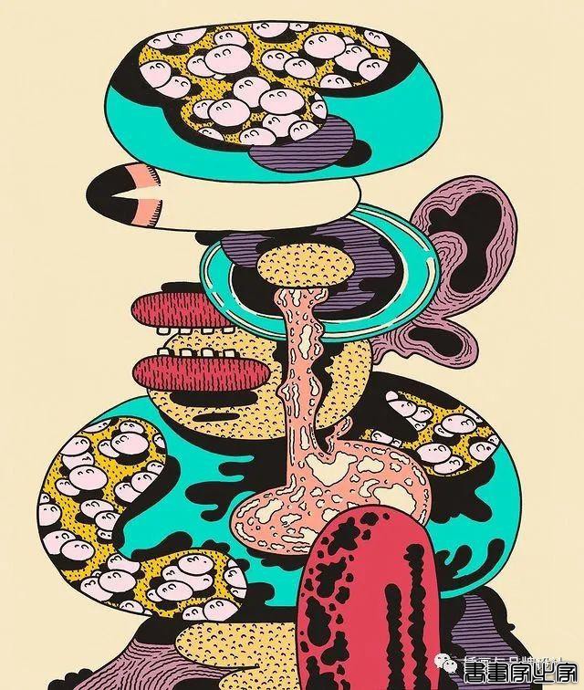 插画丨超带感的装饰插画，大胆夸张的想象，丰富多变的色彩，恍如进了异灵世界-27.jpg