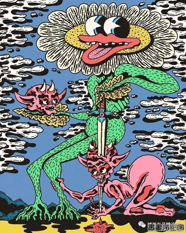 插画丨超带感的装饰插画，大胆夸张的想象，丰富多变的色彩，恍如进了异灵世界-42.jpg
