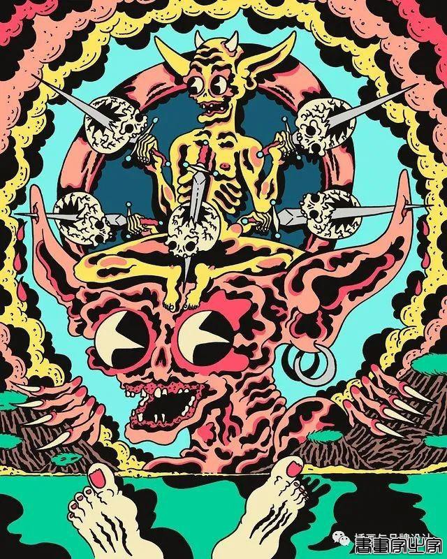 插画丨超带感的装饰插画，大胆夸张的想象，丰富多变的色彩，恍如进了异灵世界-45.jpg