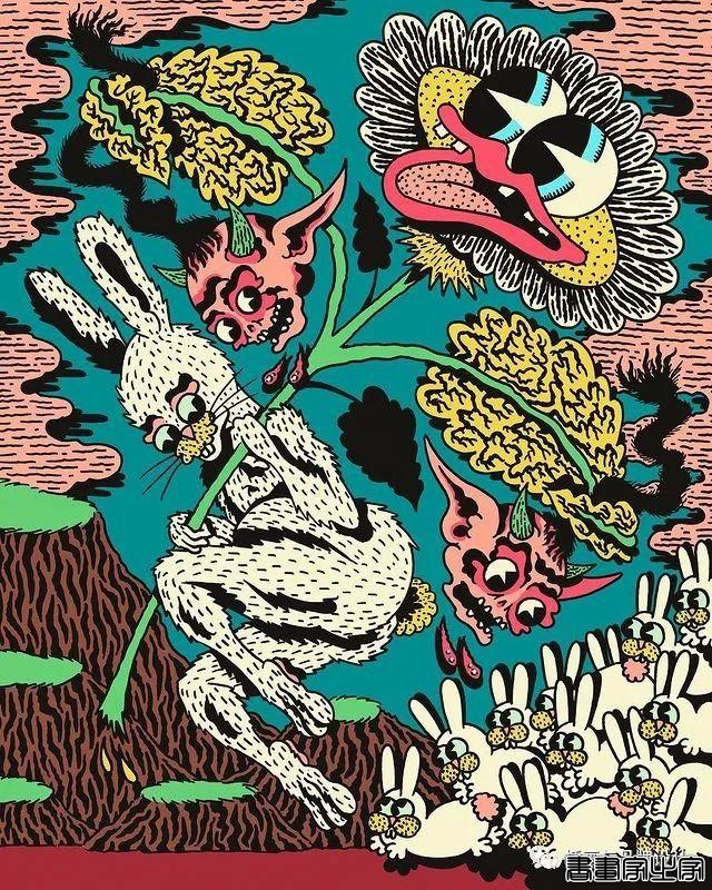 插画丨超带感的装饰插画，大胆夸张的想象，丰富多变的色彩，恍如进了异灵世界-44.jpg