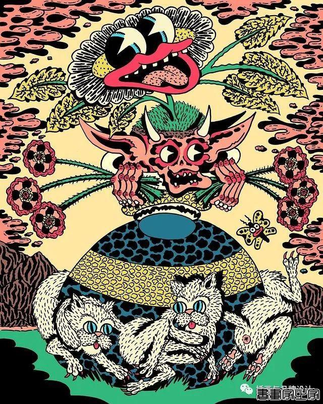 插画丨超带感的装饰插画，大胆夸张的想象，丰富多变的色彩，恍如进了异灵世界-46.jpg