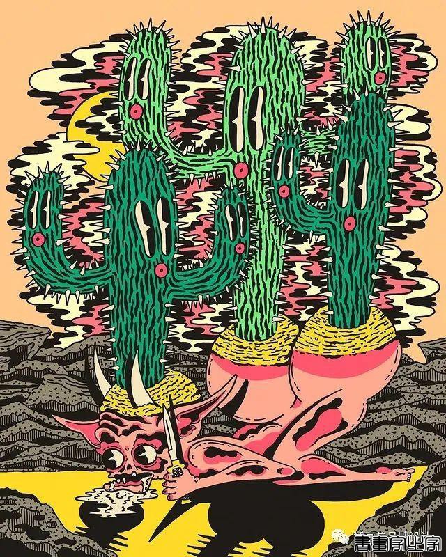插画丨超带感的装饰插画，大胆夸张的想象，丰富多变的色彩，恍如进了异灵世界-51.jpg