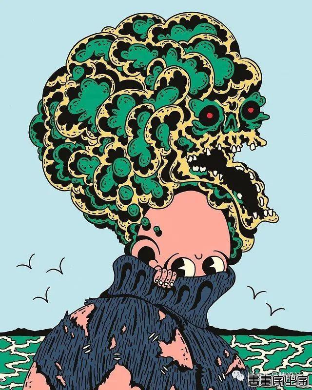 插画丨超带感的装饰插画，大胆夸张的想象，丰富多变的色彩，恍如进了异灵世界-55.jpg
