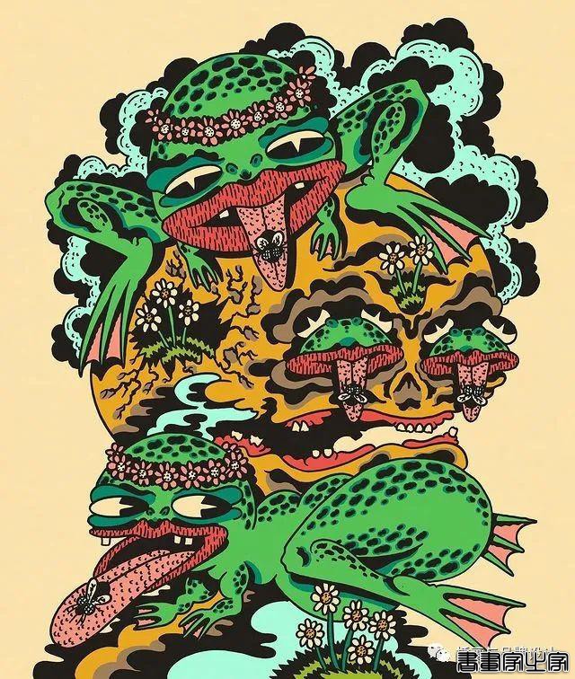 插画丨超带感的装饰插画，大胆夸张的想象，丰富多变的色彩，恍如进了异灵世界-57.jpg