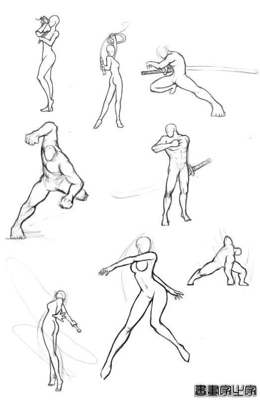 人体各种姿势都有：10000套人体动作姿势插画设计线稿大合集-10.jpg