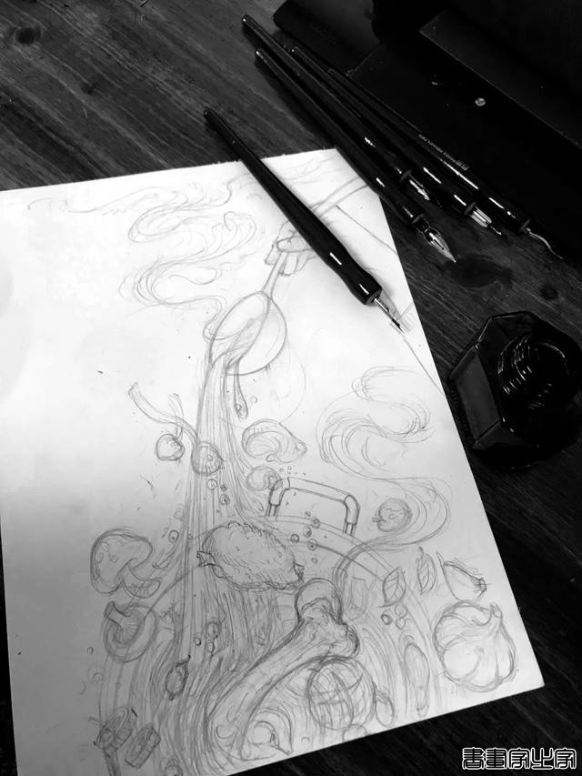 黑白插画也很有品 火锅品牌与插画创意视觉-12.jpg