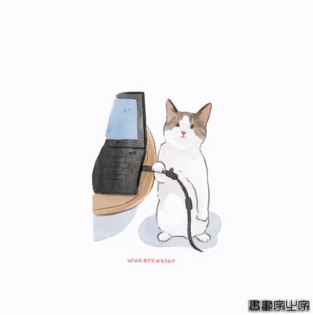 正经“猫片”，笑到喷饭，插画师笔下的猫咪迷惑行为，憨憨的-7.jpg