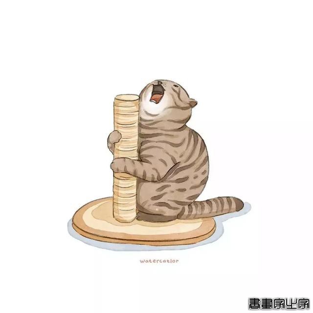 正经“猫片”，笑到喷饭，插画师笔下的猫咪迷惑行为，憨憨的-30.jpg