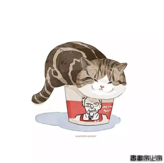 正经“猫片”，笑到喷饭，插画师笔下的猫咪迷惑行为，憨憨的-28.jpg
