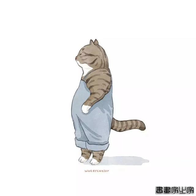 正经“猫片”，笑到喷饭，插画师笔下的猫咪迷惑行为，憨憨的-46.jpg