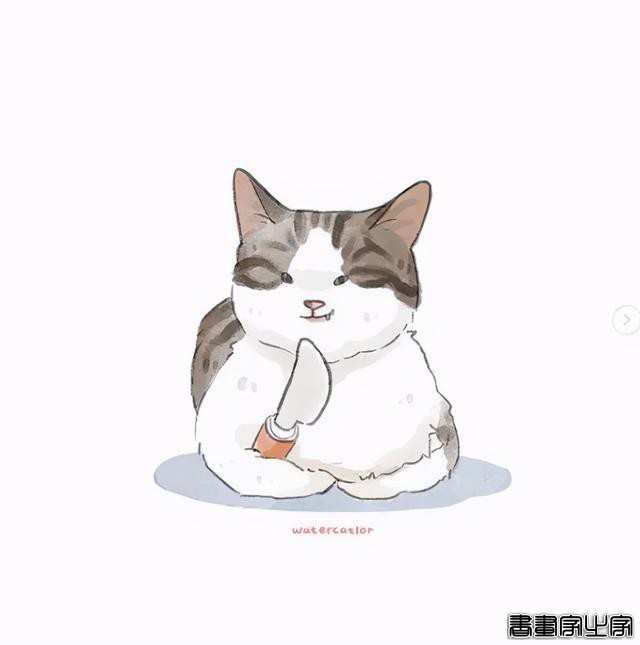 正经“猫片”，笑到喷饭，插画师笔下的猫咪迷惑行为，憨憨的-64.jpg