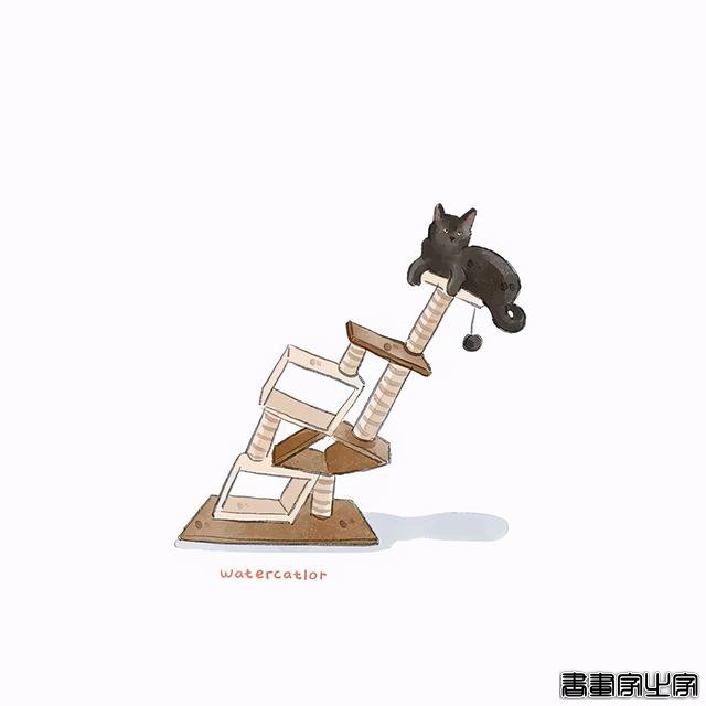 正经“猫片”，笑到喷饭，插画师笔下的猫咪迷惑行为，憨憨的-68.jpg