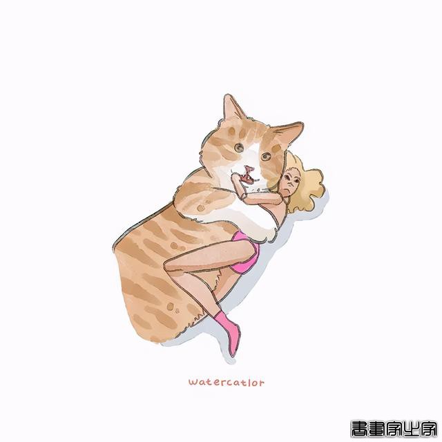 正经“猫片”，笑到喷饭，插画师笔下的猫咪迷惑行为，憨憨的-78.jpg