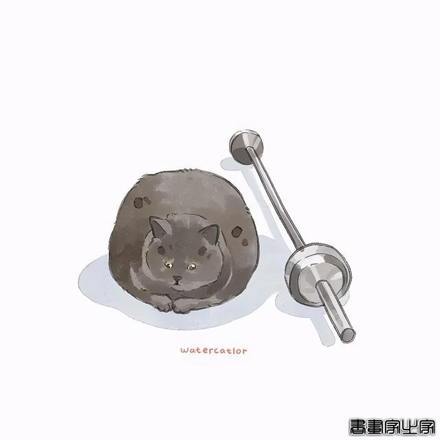 正经“猫片”，笑到喷饭，插画师笔下的猫咪迷惑行为，憨憨的-76.jpg