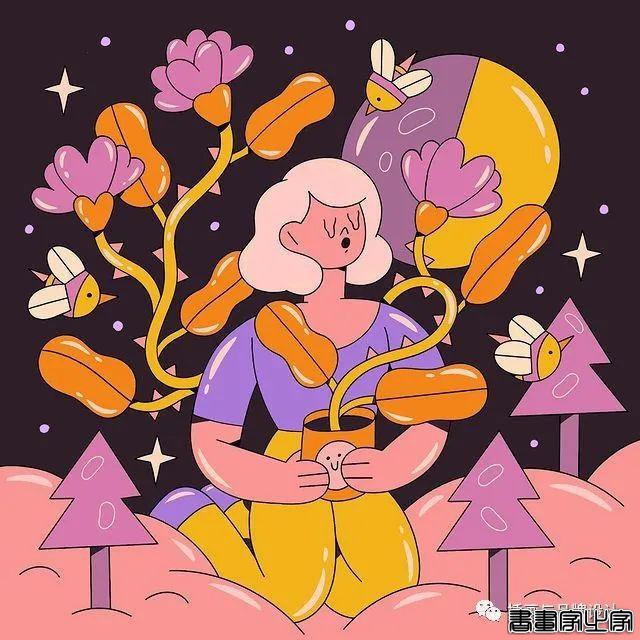 插画丨初学者也能种草的扁平风插画，简约的线条和丰富的色块，每个角色都很出彩-5.jpg