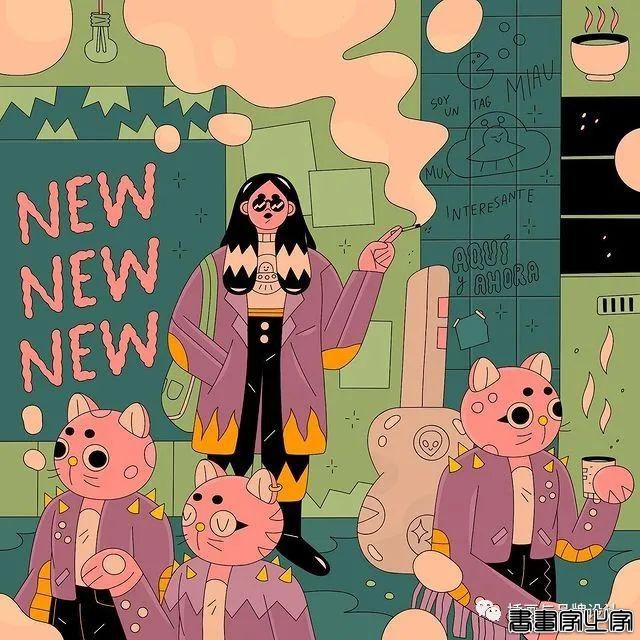 插画丨初学者也能种草的扁平风插画，简约的线条和丰富的色块，每个角色都很出彩-16.jpg