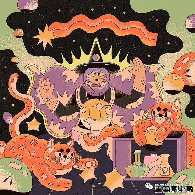 插画丨初学者也能种草的扁平风插画，简约的线条和丰富的色块，每个角色都很出彩-20.jpg