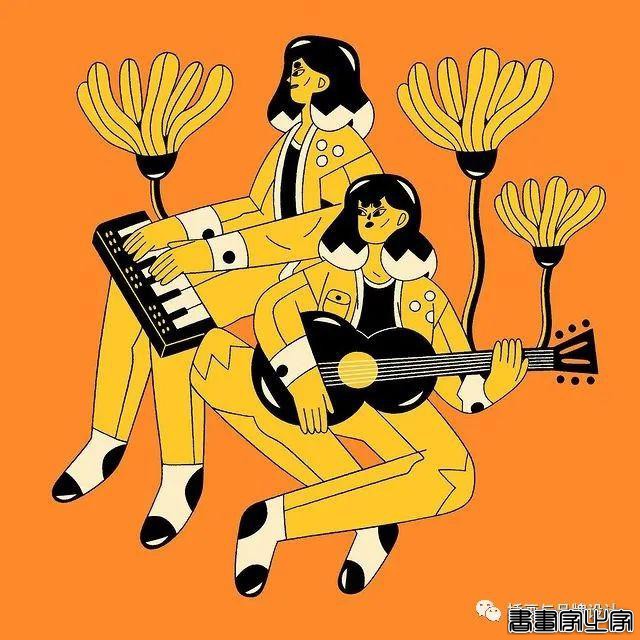 插画丨初学者也能种草的扁平风插画，简约的线条和丰富的色块，每个角色都很出彩-30.jpg
