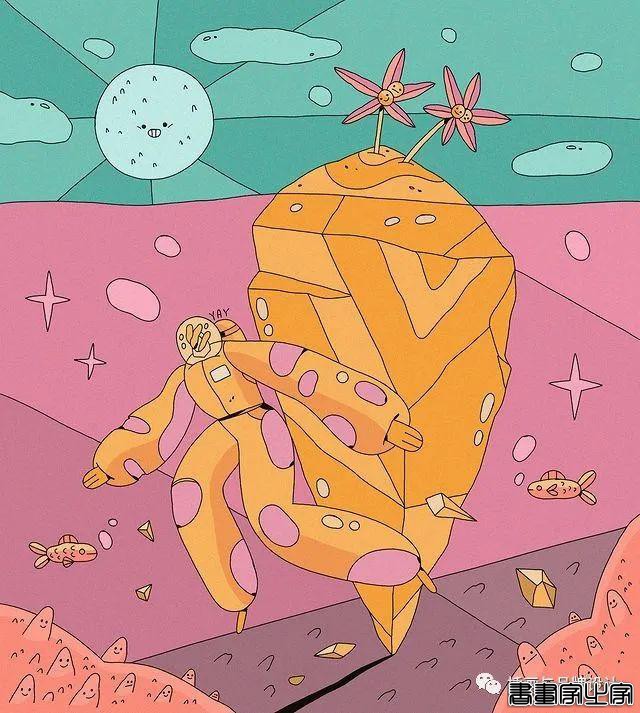 插画丨初学者也能种草的扁平风插画，简约的线条和丰富的色块，每个角色都很出彩-69.jpg