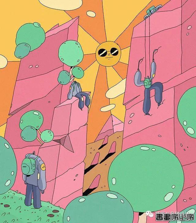 插画丨初学者也能种草的扁平风插画，简约的线条和丰富的色块，每个角色都很出彩-71.jpg
