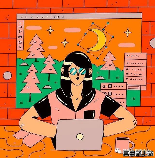 插画丨初学者也能种草的扁平风插画，简约的线条和丰富的色块，每个角色都很出彩-77.jpg