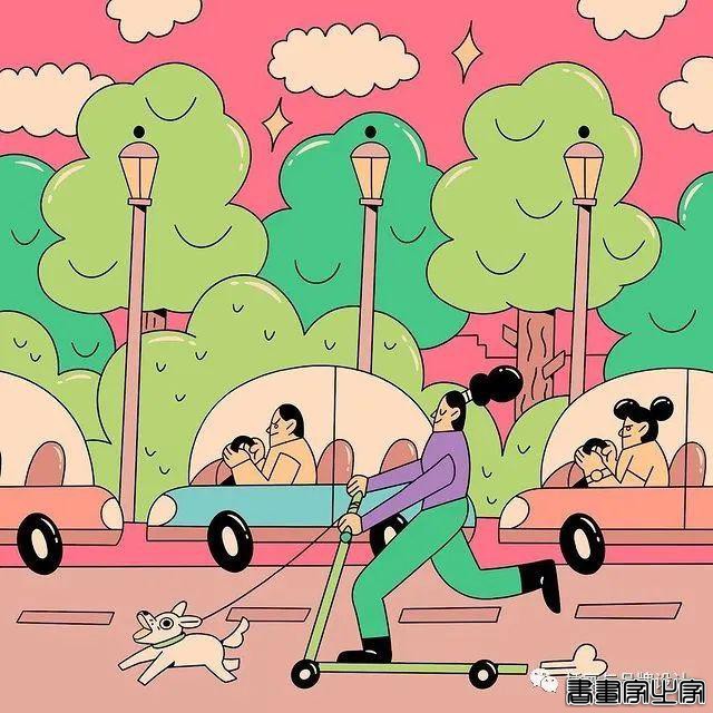 插画丨初学者也能种草的扁平风插画，简约的线条和丰富的色块，每个角色都很出彩-78.jpg