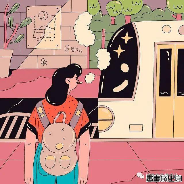 插画丨初学者也能种草的扁平风插画，简约的线条和丰富的色块，每个角色都很出彩-82.jpg