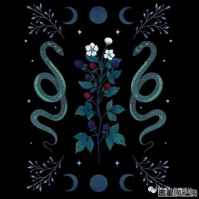插画丨百变魔法大师，她将黑色夜空点缀出五彩斑斓的美-7.jpg