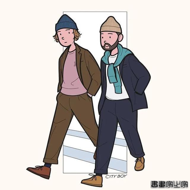壁纸 | 韩国插画家 Aaron Chang 笔下的 City Boy & Girl-12.jpg