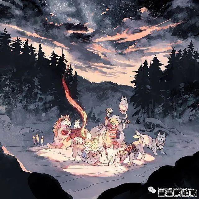 插画丨带你走进一个奇幻世界，清透干净的水彩画风像是蒙了纱的“神女”-4.jpg